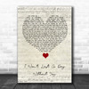 The Carpenters I Won't Last A Day Without You Script Heart Song Lyric Quote Music Print