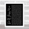 Thomas Rhett Die A Happy Man Black Script Song Lyric Music Wall Art Print