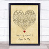 The Courteeners Cross My Heart & Hope To Fly Vintage Heart Song Lyric Quote Music Print The Courteeners Cross My Heart & Hope To Fly Vintage Heart Song Lyric Quote Music Print