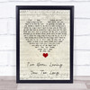 Otis Redding I've Been Loving You Too Long Script Heart Song Lyric Quote Music Print