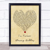 Cockney Rejects I'm Forever Blowing Bubbles Vintage Heart Song Lyric Quote Music Print