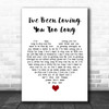 Otis Redding I've Been Loving You Too Long White Heart Song Lyric Quote Music Print