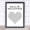 Yungblud Hope for the Underrated Youth White Heart Song Lyric Quote Music Print
