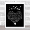 The Courteeners Cross My Heart & Hope To Fly Black Heart Song Lyric Quote Music Print