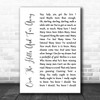 Led Zeppelin Over The Hills And Far Away White Script Song Lyric Quote Music Print