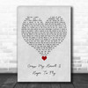 The Courteeners Cross My Heart & Hope To Fly Grey Heart Song Lyric Quote Music Print