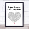Stereophonics Before Anyone Knew Our Name White Heart Song Lyric Quote Music Print