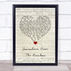 Eva Cassidy Somewhere over the rainbow Script Heart Song Lyric Quote Music Print