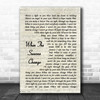 Five Finger Death Punch When The Seasons Change Vintage Script Song Lyric Quote Music Print