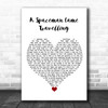 Chris De Burgh A Spaceman Came Travelling White Heart Song Lyric Quote Music Print
