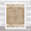 Queen I Was Born To Love You Burlap & Lace Song Lyric Music Wall Art Print