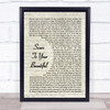 Alessia Cara Scars To Your Beautiful Vintage Script Song Lyric Quote Music Print