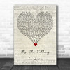 Michael Jackson It's The Falling In Love Script Heart Song Lyric Quote Music Print