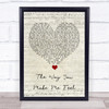Michael Jackson The Way You Make Me Feel Script Heart Song Lyric Quote Music Print