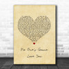 Band Of Horses No One's Gonna Love You Vintage Heart Song Lyric Quote Music Print