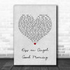 Charlie Pride Kiss an Angel Good Morning Grey Heart Song Lyric Quote Music Print