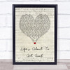 Shania Twain Life's About To Get Good Script Heart Song Lyric Quote Music Print