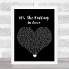 Michael Jackson It's The Falling In Love Black Heart Song Lyric Quote Music Print