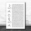 The Proclaimers The Battle Of The Booze White Script Song Lyric Quote Music Print