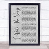 Barry Manilow I Write The Songs Grey Rustic Script Song Lyric Quote Music Print