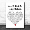 Kaiser Chiefs Love's Not A Competition White Heart Song Lyric Quote Music Print
