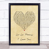 The Delfonics La-La Means I Love You Vintage Heart Song Lyric Quote Music Print