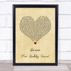Alan Jackson Drive (For Daddy Gene) Vintage Heart Song Lyric Quote Music Print
