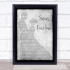 Neil Diamond Sweet Caroline Grey Man Lady Dancing Song Lyric Quote Music Print