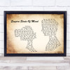 Alicia Keys Empire State Of Mind Man Lady Couple Song Lyric Quote Music Print