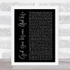 Florida Georgia Line God, Your Mama, And Me Black Script Song Lyric Quote Music Print