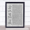 A Day To Remember Have Faith In Me Grey Rustic Script Song Lyric Quote Music Print