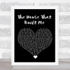 Miranda Lambert The House That Built Me Black Heart Song Lyric Quote Music Print