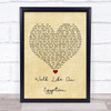 The Bangles Walk Like An Egyptian Vintage Heart Song Lyric Quote Music Print