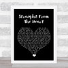 Doolally Straight From The Heart Black Heart Song Lyric Quote Music Print