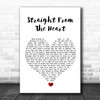 Doolally Straight From The Heart White Heart Song Lyric Quote Music Print