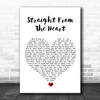Doolally Straight From The Heart White Heart Song Lyric Quote Music Print Doolally Straight From The Heart White Heart Song Lyric Quote Music Print