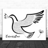 Hillsong Cornerstone Black & White Dove Bird Song Lyric Quote Music Print