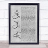 Train Hey, Soul Sister Grey Rustic Script Song Lyric Quote Music Print