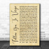 Tyler Childers Follow You To Virgie Rustic Script Song Lyric Quote Music Print