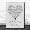 Whiskey Myers Lightning Bugs And Rain Grey Heart Song Lyric Quote Music Print