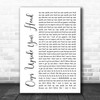 The Gap Band Oops Upside Your Head White Script Song Lyric Quote Music Print
