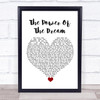 Celine Dion The Power Of The Dream White Heart Song Lyric Quote Music Print