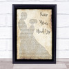 Ben Howard Keep Your Head Up Man Lady Dancing Song Lyric Quote Music Print