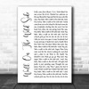 Lou Reed Walk On The Wild Side White Script Song Lyric Quote Music Print