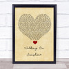 Katrina And The Waves Walking On Sunshine Vintage Heart Song Lyric Quote Music Print