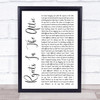 The Avett Brothers Rejects In The Attic White Script Song Lyric Quote Music Print