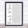 Bruce Springsteen Racing In The Street White Script Song Lyric Quote Music Print