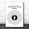 Rory Gallagher A Million Miles Away Vinyl Record Song Lyric Quote Music Print