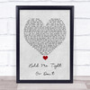 Fall Out Boy Hold Me Tight Or Don't Grey Heart Song Lyric Quote Music Print