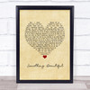 Jacob Banks Something Beautiful Vintage Heart Song Lyric Quote Music Print